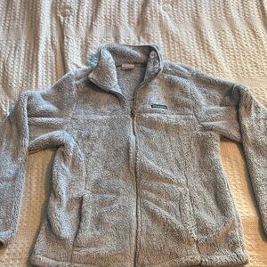 Columbia Soft Gray Fleece Jacket